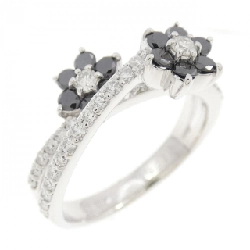 Nhẫn kim cương hoa K18WG 0.42CT - Hàng hiệu Authentic