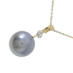 K18YG Ngọc trai đen dây chuyền 12.7mm - Hàng hiệu Chính hãng 855736