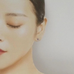 K18WG Garnet Bông tai - Hàng hiệu Chính hãng 867781