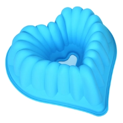 Khuôn silicon làm đế bánh, rau câu hình tim gợn sóng có lõi - Loại 30 cm - Mã số 1189 338638