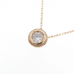 K18PG Solitaire Dây chuyền kim cương 0.10CT - Hàng hiệu Chính hãng 860825