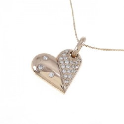 K18PG 2WAY Mặt Dây Chuyền Hình Tim Đính Đá Kim Cương 0.50CT - Hàng hiệu Chính Hãng 862813