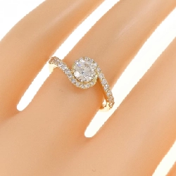 Nhẫn kim cương K18YG 0.553CT M SI1 3EXT H＆C - Hàng hiệu Authentic 874967