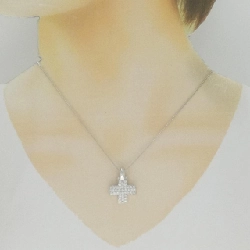 Dây chuyền kim cương Pave Cross 18KTWG/K18WG - Hàng hiệu Authentic 858859