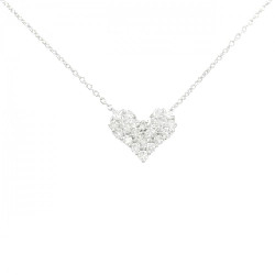 K18WG Dây chuyền kim cương hình trái tim 0.50CT - Hàng hiệu Chính hãng