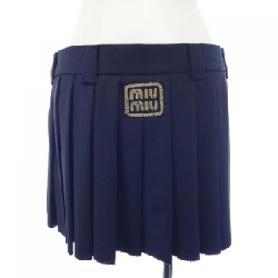 Chân váy mini Batavia xếp ly MIU MIU MG2040 S232 11AD 648968