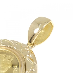 K18YG(枠) Đồng xu mặt dây chuyền - Hàng hiệu Authentic 865309