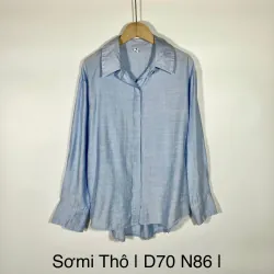 Áo Sơ mi Thô Basic Màu Xanh Fit < 55Kg 797818