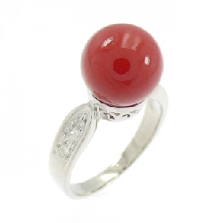 Nhẫn san hô PT900 8.8mm - Hàng hiệu chính hãng