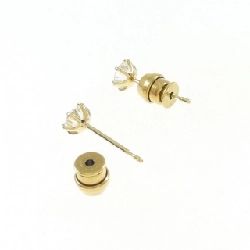 K18YG/ST Bông tai kim cương 0.326CT 0.345CT D VS2 EXT - Hàng hiệu Chính hãng 871939