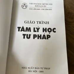 Giáo trình tâm lý học tư pháp - sách luật Việt Nam , Khổ lớn  968737