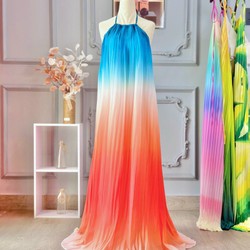 Đầm maxi loang , chất lụa chiffon 138849