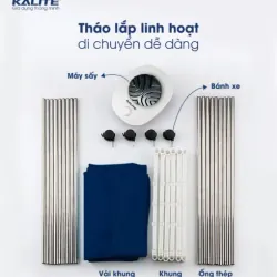 Từ sấy quần áo KALITE KL6880 sấy khô nhanh diệt vi khuẩn 589189