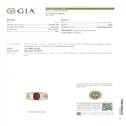 Nhẫn ruby K18YG 2.01CT xuất xứ từ Myanmar 668085