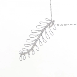 Dây chuyền kim cương 750WG/K18WG hình lông vũ 0.15CT - Hàng hiệu Authentic 864131