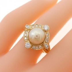 Nhẫn ngọc trai Akoya K18YG 8.2mm 668601