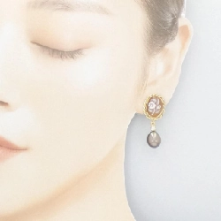 K18YG/PT900 Bông tai đá màu - Hàng hiệu Authentic 871120