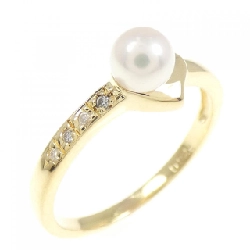 Nhẫn ngọc trai Akoya K18YG 4.6mm - Hàng hiệu Authentic