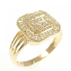 Nhẫn kim cương K18YG 0.13CT - Hàng hiệu Authentic