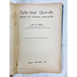 Nghê thuật quản đốc trong các cơ quan công quyền -- John D. Millett 128823
