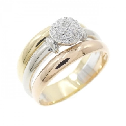 Nhẫn kim cương ba màu 750 0.14CT - Hàng hiệu Authentic