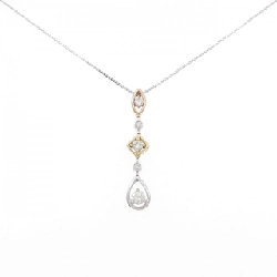 K18 Ba màu Dây chuyền Kim cương 0.47CT - Hàng hiệu Chính hãng
