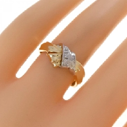 Nhẫn kim cương K18YG/PT900 0.02CT 666719