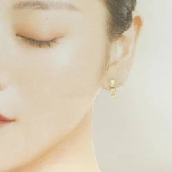 K18YG Bông tai kim cương ba viên - Hàng hiệu Chính hãng 865828