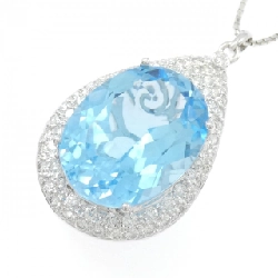 K18WG Blue Topaz Necklace 21.60CT - Hàng hiệu Authentic 858793