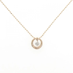 K18PG Dây chuyền kim cương 0.10CT - Hàng hiệu Chính hãng