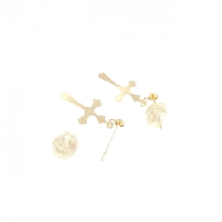 K18YG Khuyên tai hình chữ thập - Hàng hiệu Chính hãng 869861