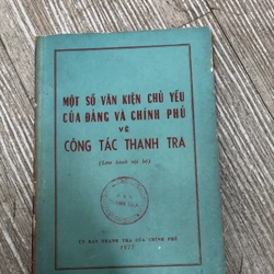 Một số văn kiện chủ yếu của đảng và chính phủ về công tác thanh tra