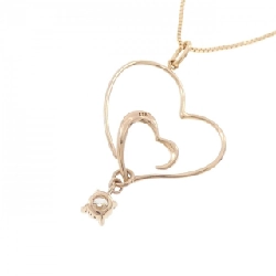 K18PG Dây chuyền trái tim kim cương 0.18CT - Hàng hiệu Chính hãng 864635