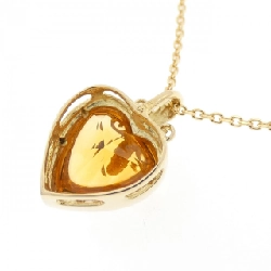 K18YG Mặt Dây Chuyền Hình Trái Tim Citrine - Hàng hiệu Chính Hãng 862276