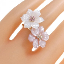 Nhẫn đá màu hoa K18PG 668908