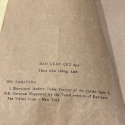 RAMAYANA, SỬ THI ẤN ĐỘ, BẢN RÚT GỌN CỦA NHÀ VĂN ẤN ĐỘ R.K.NARAYAN (XB 1985) 521649