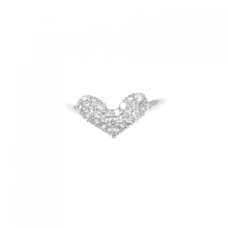 Nhẫn kim cương pavé hình trái tim K10WG 0.30CT 672951