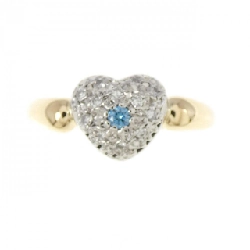 Nhẫn kim cương hình trái tim 750YG/PT900 0.10CT - Hàng hiệu Chính hãng 856337