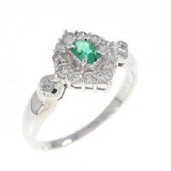 Nhẫn ngọc lục bảo K18WG 0.18CT