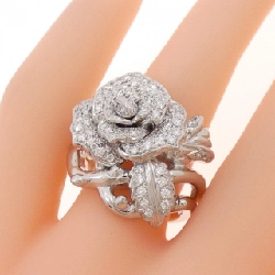 Nhẫn kim cương pavé PT900 hồng 0.80CT - Hàng hiệu chính hãng 852960