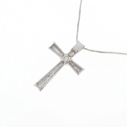 K18WG Dây chuyền kim cương chéo 0.10CT - Hàng hiệu Chính hãng 859889