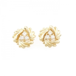 Bông tai kim cương 750YG/K18YG - Hàng hiệu Authentic