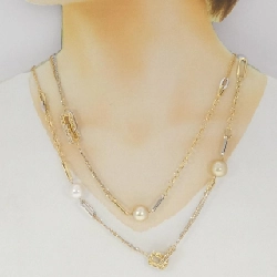 Dây chuyền ngọc trai trắng 750YG/750WG - Hàng hiệu Authentic 848534