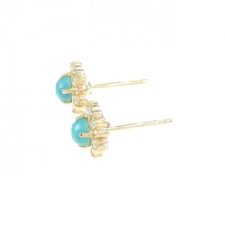 K18YG Bông tai Turquoise - Hàng hiệu Chính hãng 868641