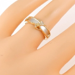 Nhẫn kim cương K18YG/PT900 0.02CT 671698