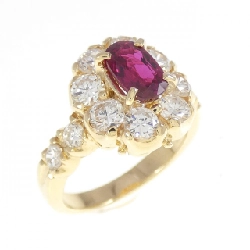 Nhẫn Ruby K18YG 0.89CT - Hàng hiệu Chính hãng