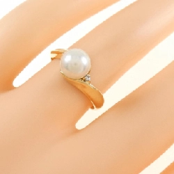 Nhẫn ngọc trai Akoya K18YG 6.7mm 671074