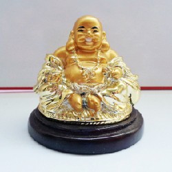 Tượng Phật Di Lặc phong thủy trang trí để bàn làm việc và taplo ô tô