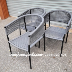 Ghế ngoài trời đan dây dù 498956