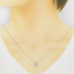 K18WG Dây chuyền kim cương chéo 0.10CT - Hàng hiệu Authentic 867578